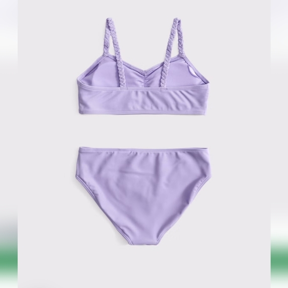 NEW! Abercrombie Kids Braided Triangle Cinched Two-piece Swimsuit, Size 13/14 - Picture 2 of 9